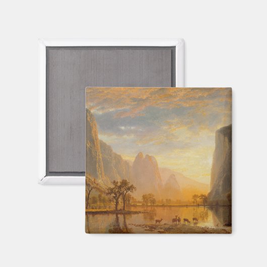 Albert Bierstadt Tal des Yosemite Magnet (Vorderseite/Rückseite)