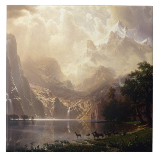 Albert Bierstadt - Unter den Sierra Nevada Fliese (Vorderseite)