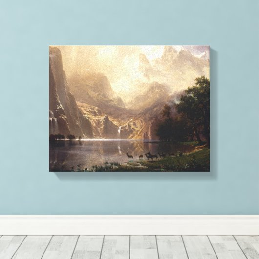 Albert Bierstadt - Unter den Sierra Nevada Leinwanddruck (Insitu (Holzboden))