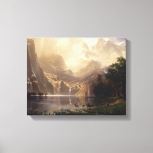 Albert Bierstadt - unter der Sierra Nevada Leinwanddruck