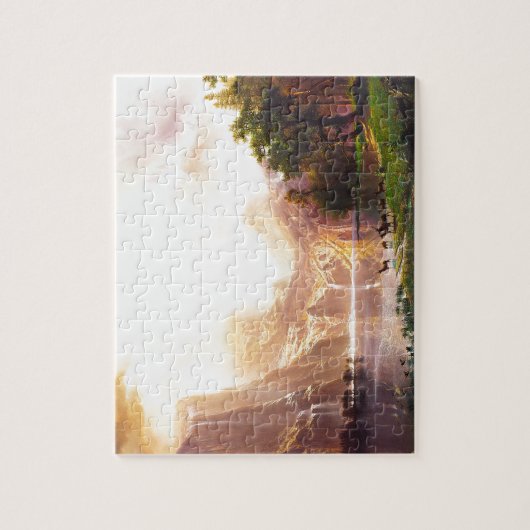 Albert Bierstadt unter der Sierra Nevada Puzzle (Vertikal)