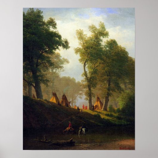 Albert Bierstadt-Wolf River, Kansas Poster (Vorne)