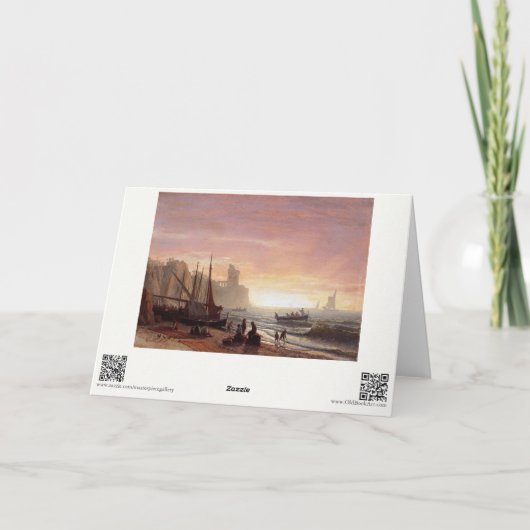 Albert Bierstadts Fischereiflotte Karte (Rückseite)