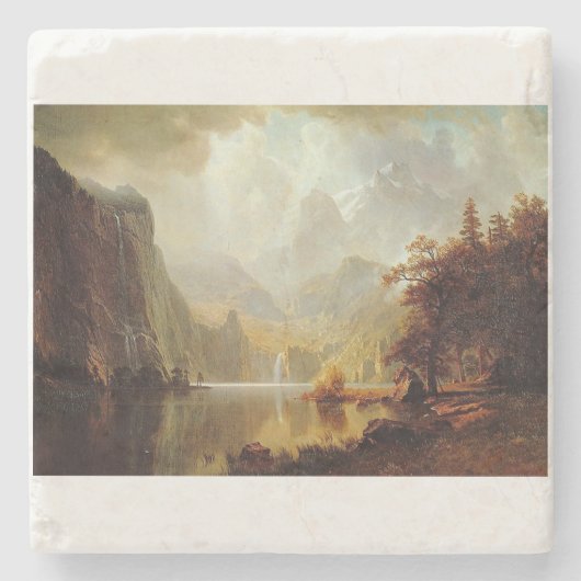 Albert Bierstadts Gemälde, In den Bergen 1867 Steinuntersetzer (Vorderseite)