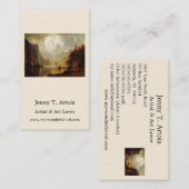 Albert Bierstadts Gemälde, In den Bergen 1867 Visitenkarte (Vorne/Hinten)