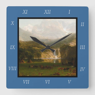 Albert Bierstadts Rocky Mountains, Lander's Peak Quadratische Wanduhr