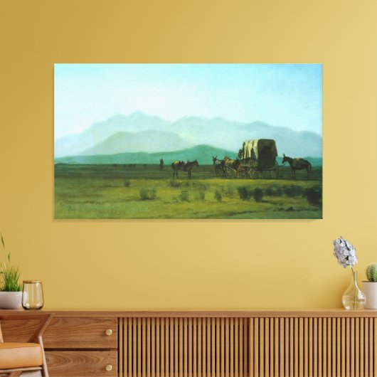 Albert Bierstadt's Surveyor's Wagon in the Rockies Leinwanddruck (Insitu (Wohnzimmer))