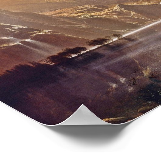 Albert Bierstadts "Unter der Sierra Nevada" Poster (Ecke)