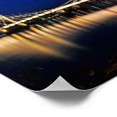 Albert Bridge At Night West London Poster (Ecke)