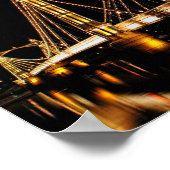 Albert Bridge At Night West London Poster (Ecke)