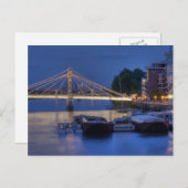 Albert Bridge nachts Postkarte (Vorne/Hinten)