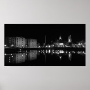 Albert dock B&W Poster