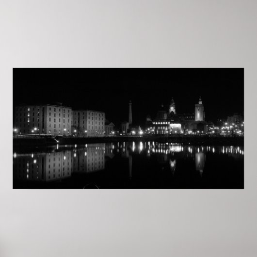 Albert dock B&amp;W Poster (Vorne)