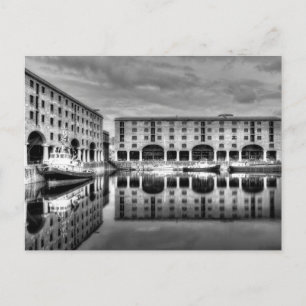 Albert Dock Liverpool Reflections Feiertagspostkarte