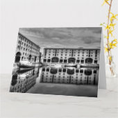 Albert Dock Liverpool Reflections Karte (Gelbe Blume)