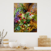 Albert Dürer Lucas: Wilde Strawberries & Butterfly Poster (Küche)