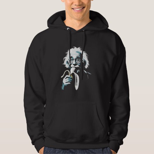 Albert Eating Banana - Funny Graphic Classic Art Hoodie (Vorderseite)