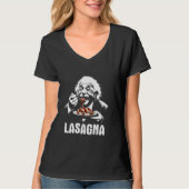 Albert Eating Lasagna - Funny Lasagna Graphic Clas T-Shirt (Vorderseite)
