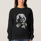 Albert Eating S'Mores - Funny Graphic Classic Art Sweatshirt (Vorderseite)