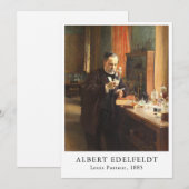 Albert Edelfeldt — Louis Pasteur (1885) Feiertagskarte (Vorne/Hinten)