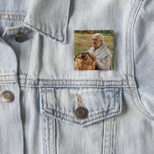 Albert Edelfelt - Alte Frau mit einem kleinen Korb Button (Beispiel)