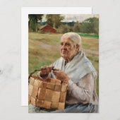 Albert Edelfelt - Alte Frau mit einem kleinen Korb Einladung (Vorne/Hinten)
