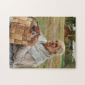 Albert Edelfelt - Alte Frau mit einem Span-Korb Puzzle (Horizontal)