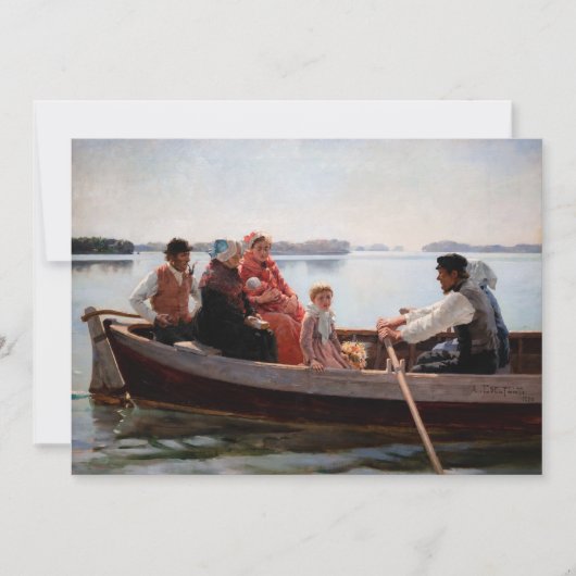 Albert Edelfelt - Auf die Feier gehen Dankeskarte (Vorderseite)