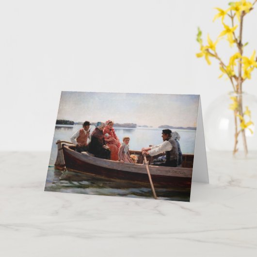 Albert Edelfelt - Auf die Feier gehen Karte (Gelbe Blume)