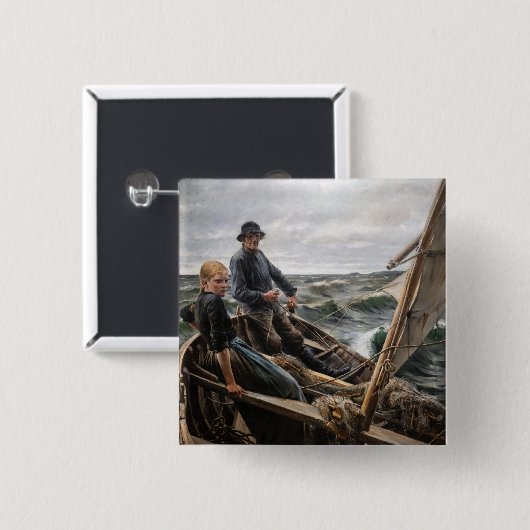 Albert Edelfelt - Auf See Button (Vorne & Hinten)