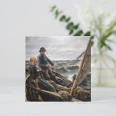 Albert Edelfelt - Auf See Dankeskarte (Stehend Vorderseite)