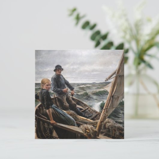 Albert Edelfelt - Auf See Dankeskarte (Stehend Vorderseite)