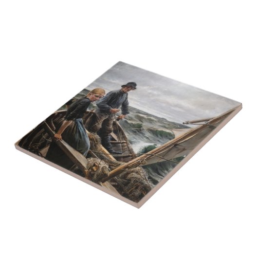 Albert Edelfelt - Auf See Fliese (Seite)