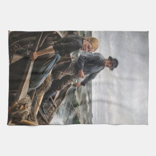 Albert Edelfelt - Auf See Geschirrtuch (Horizontal)