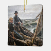 Albert Edelfelt - Auf See Keramikornament (Links)