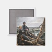 Albert Edelfelt - Auf See Magnet (Vorderseite/Rückseite)