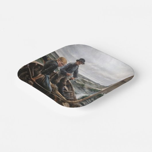 Albert Edelfelt - Auf See Pappteller (Gewinkelt)