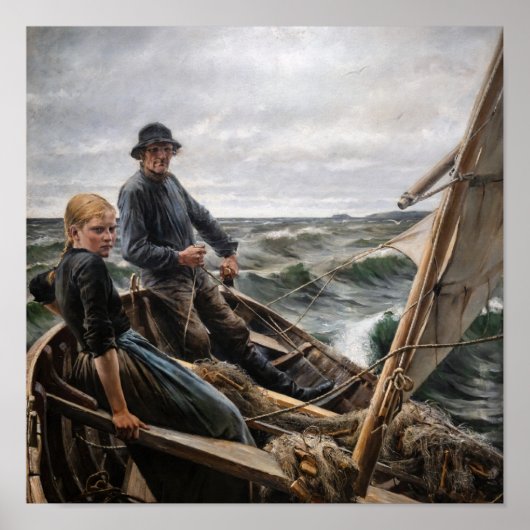 Albert Edelfelt - Auf See Poster (Vorne)