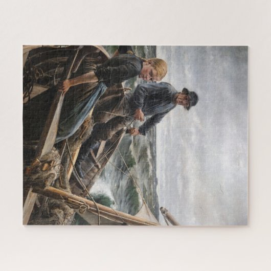 Albert Edelfelt - Auf See Puzzle (Horizontal)