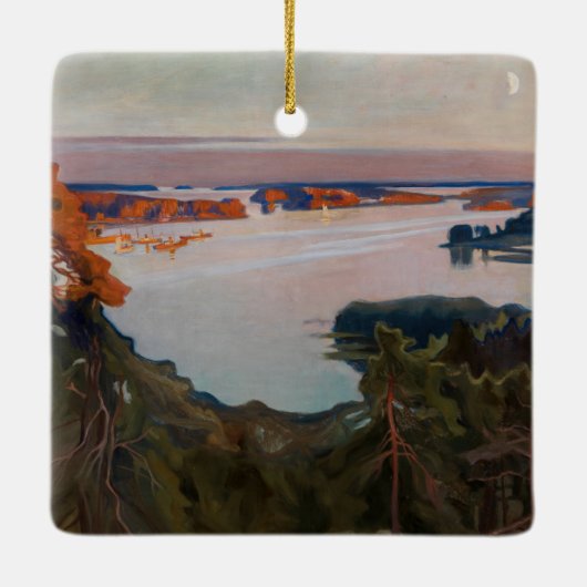 Albert Edelfelt - Blick über Haikko Keramikornament (Rückseite)