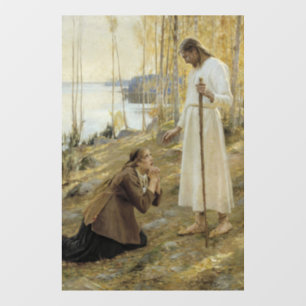 Albert Edelfelt - Christus und Maria Magdalena Fensteraufkleber