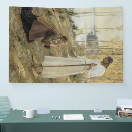 Albert Edelfelt - Christus und Maria Magdalene Banner (Messe)