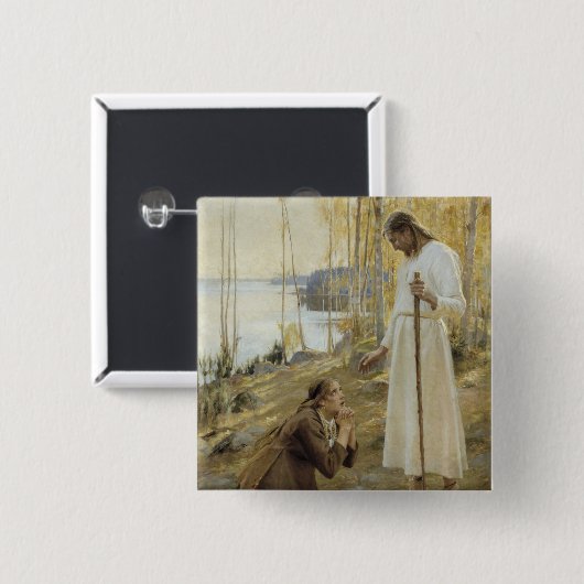 Albert Edelfelt - Christus und Maria Magdalene Button (Vorne & Hinten)