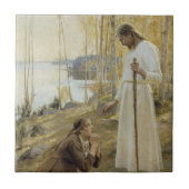Albert Edelfelt - Christus und Maria Magdalene Fliese (Vorderseite)
