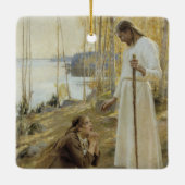 Albert Edelfelt - Christus und Maria Magdalene Keramikornament (Rückseite)