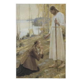 Albert Edelfelt - Christus und Maria Magdalene Künstlicher Leinwanddruck