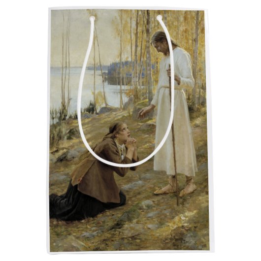 Albert Edelfelt - Christus und Maria Magdalene Mittlere Geschenktüte (Vorderseite)