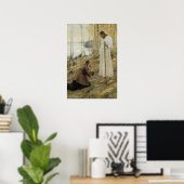 Albert Edelfelt - Christus und Maria Magdalene Poster (Heimbüro)