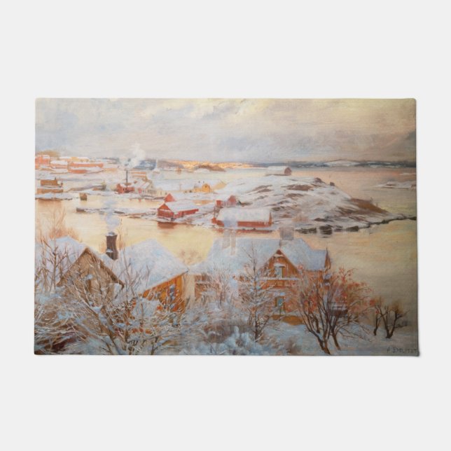 Albert Edelfelt - Dezember Day Fußmatte (Vorderseite)