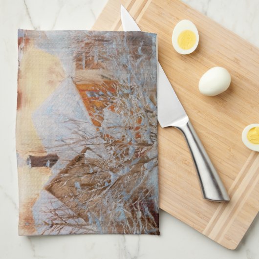 Albert Edelfelt - Dezember Day Geschirrtuch (Viertel Falte)